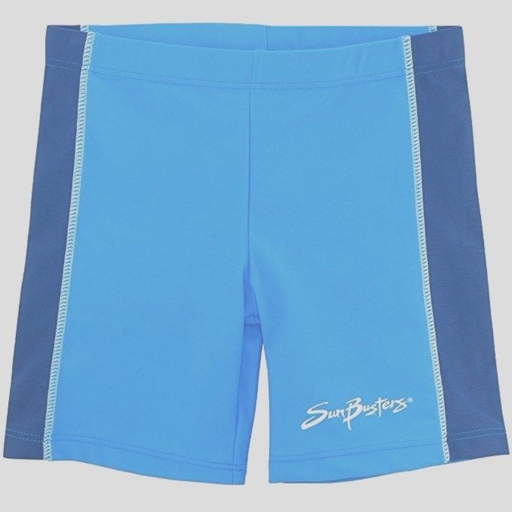 SunBusters Boys Steely Blue UV Swim Shorts